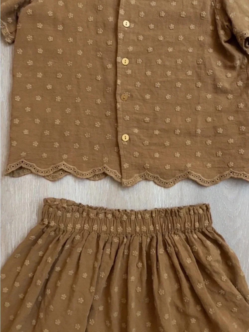 Rylee & Cru Brass Mae Top & Skirt - Kids Size 10/12